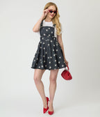 Disney Mickey & Friends Collection by Unique Vintage Mickey Face Pinafore Skirt - Unique Vintage - Womens, BOTTOMS, SKIRTS