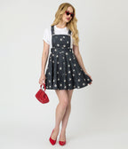 Disney Mickey & Friends Collection by Unique Vintage Mickey Face Pinafore Skirt - Unique Vintage - Womens, BOTTOMS, SKIRTS