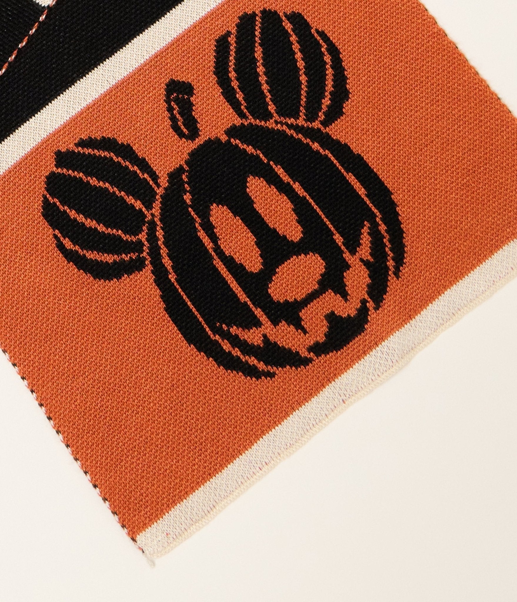 Disney Mickey & Friends Collection by Unique Vintage Mickey Jack-O-Lantern Striped Knit Scarf - Unique Vintage, ACCESSORIES
