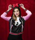 Disney Mickey & Friends Collection by Unique Vintage Minnie Mouse Hooded Bomber Jacket - Unique Vintage - Womens, OUTERWEAR