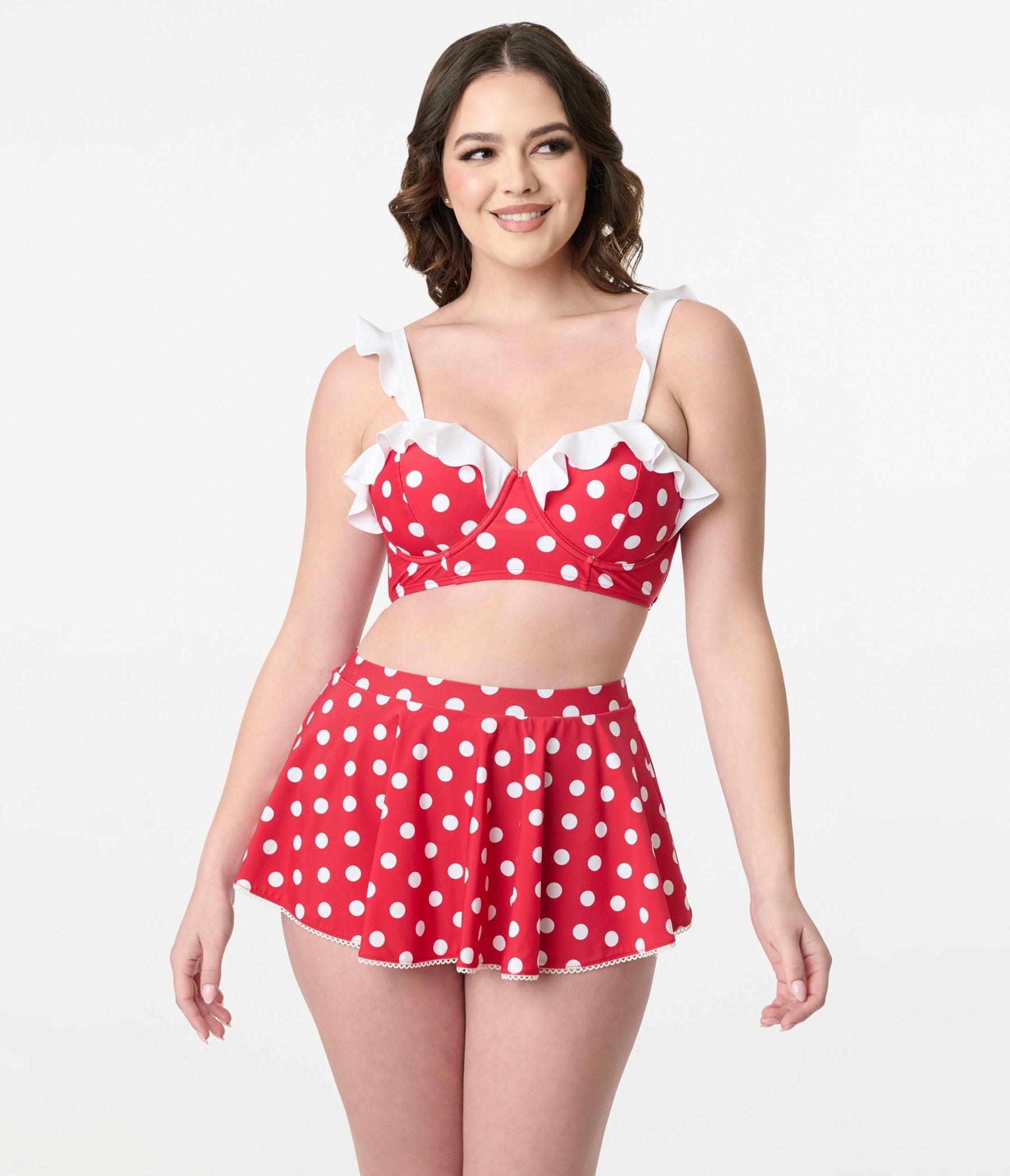 Disney Mickey & Friends Collection by Unique Vintage Minnie Red & White Dot Coronado Swim Skirt - Unique Vintage - Women