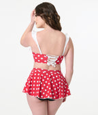 Disney Mickey & Friends Collection by Unique Vintage Minnie Red & White Dot Coronado Swim Skirt - Unique Vintage - Women