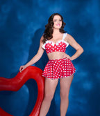 Disney Mickey & Friends Collection by Unique Vintage Minnie Red & White Dot Coronado Swim Skirt - Unique Vintage - Women