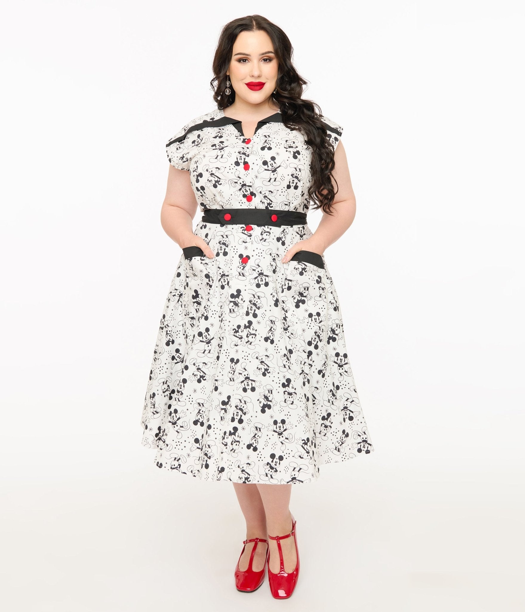 Disney Mickey & Friends Collection by Unique Vintage Plus Size Mickey Mouse Swing Dress - Unique Vintage - Womens, DRESSES