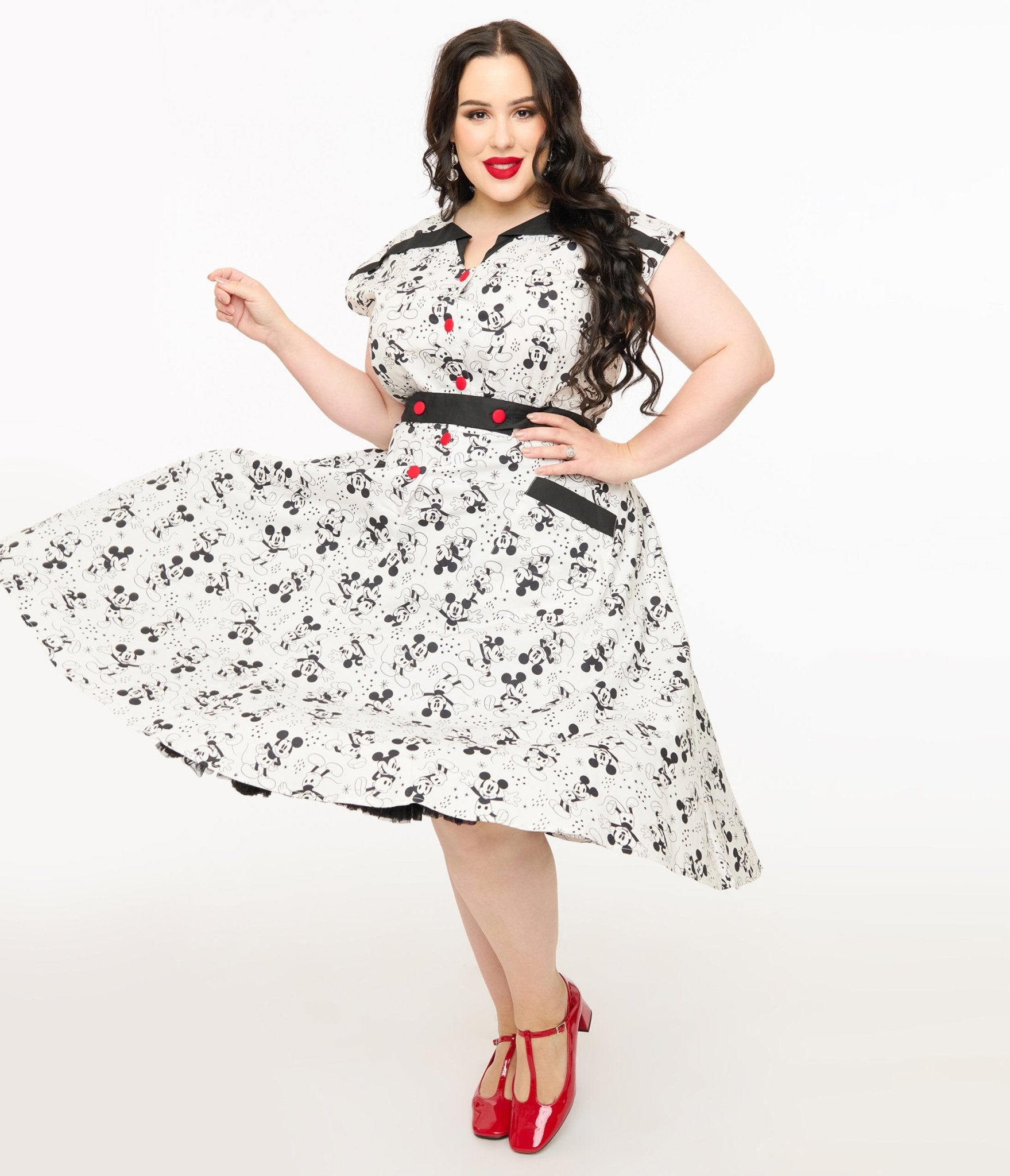 Disney Mickey & Friends Collection by Unique Vintage Plus Size Mickey Mouse Swing Dress - Unique Vintage - Womens, DRESSES