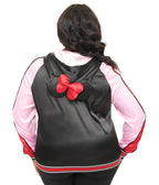 Disney Mickey & Friends Collection by Unique Vintage Plus Size Minnie Hooded Satin Bomber Jacket - Unique Vintage - OUTERWEAR