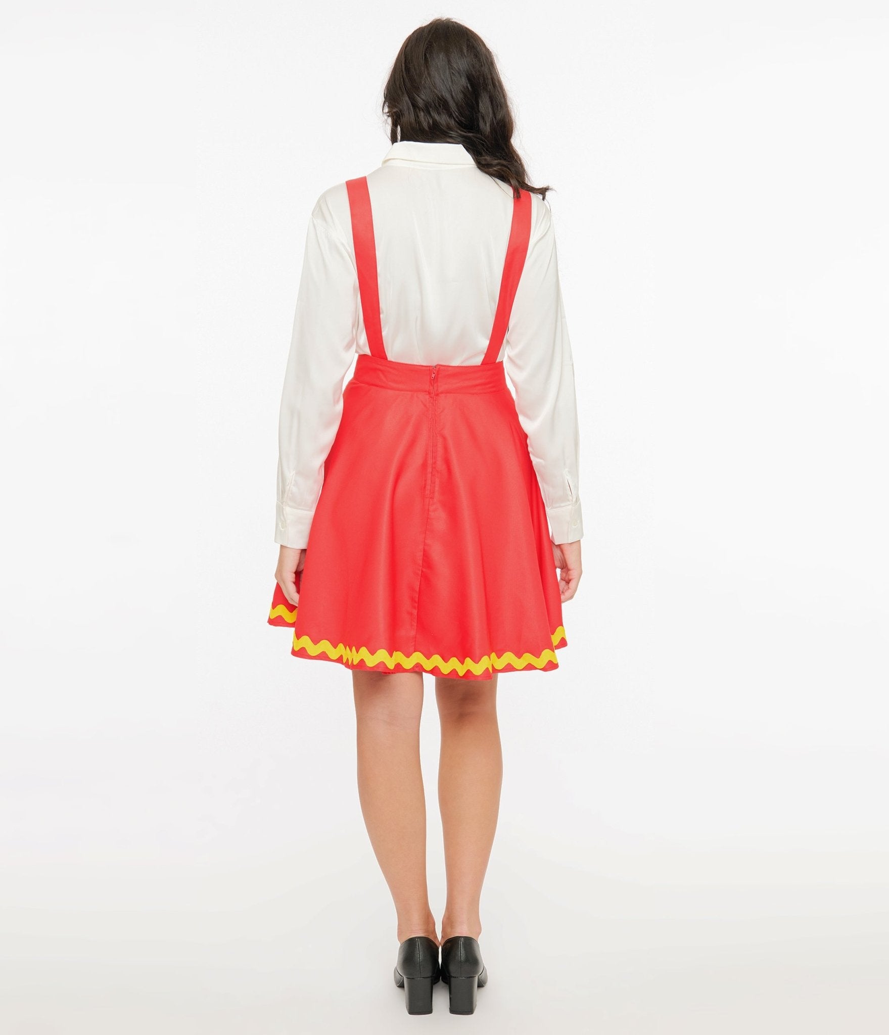Disney Mickey & Friends Collection by Unique Vintage Red Mickey Face Pinafore - Unique Vintage - Womens, BOTTOMS, SKIRTS