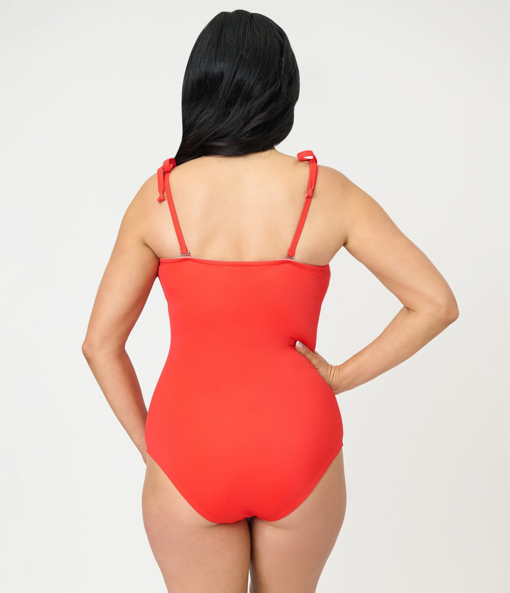 Disney Mickey & Friends Collection by Unique Vintage Red Minnie One Piece Swimsuit - Unique Vintage - Womens, SWIM, 1 PC