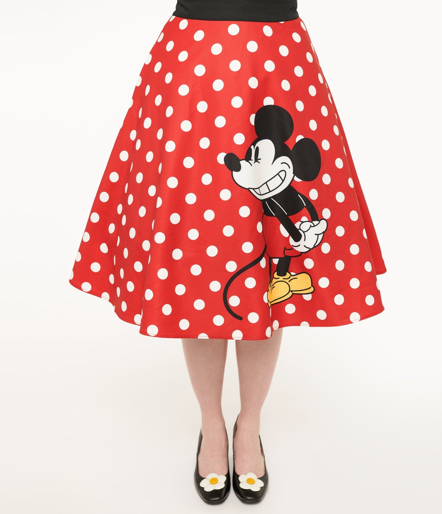 Disney Mickey & Friends Collection by Unique Vintage Red Dot Mickey Mouse Swing Skirt - Unique Vintage - Womens, SKIRTS