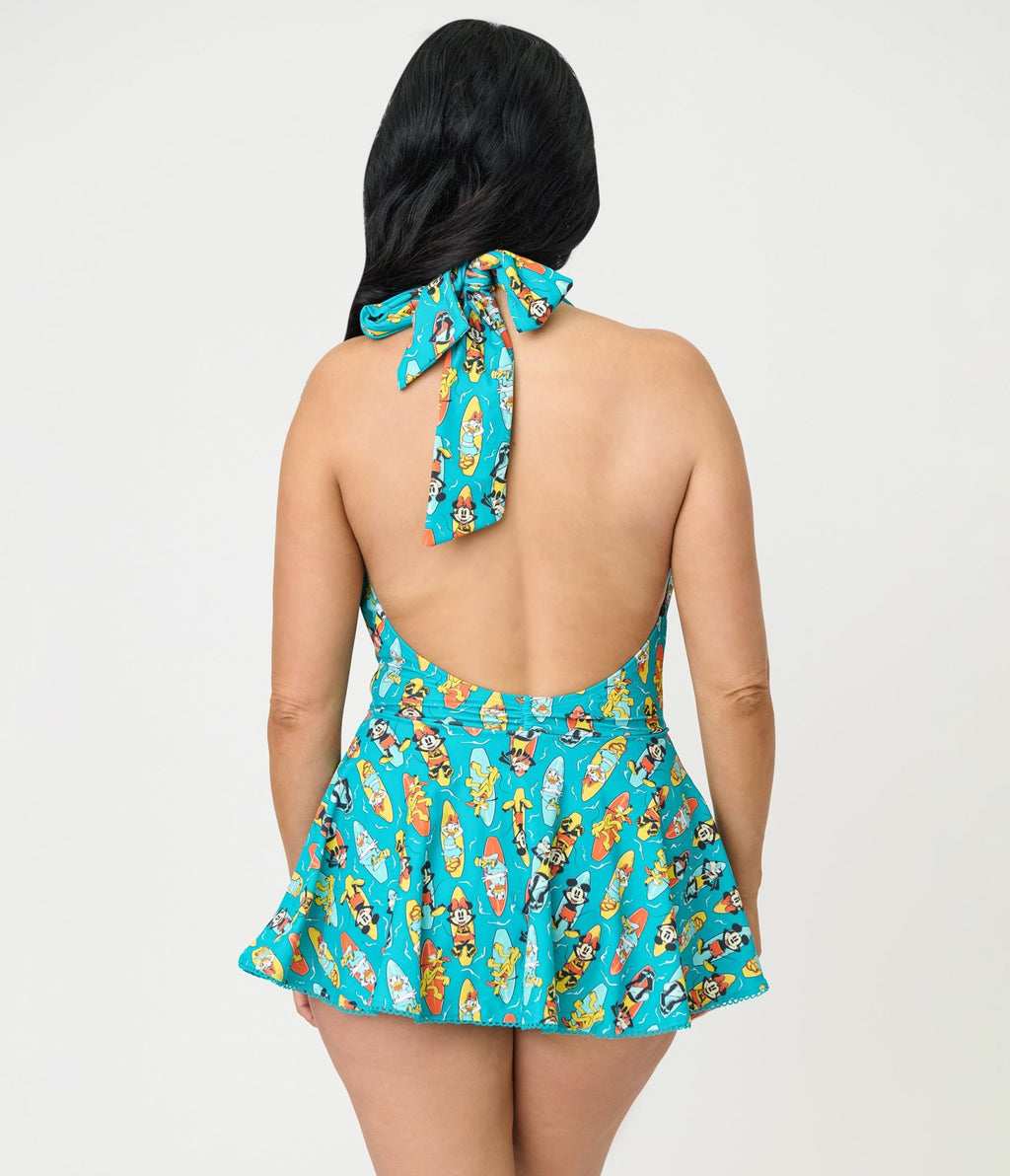 Disney Mickey & Friends Collection by Unique Vintage Surfing Mickey Wendy Swimsuit - Unique Vintage - Womens, SWIM, 1 PC