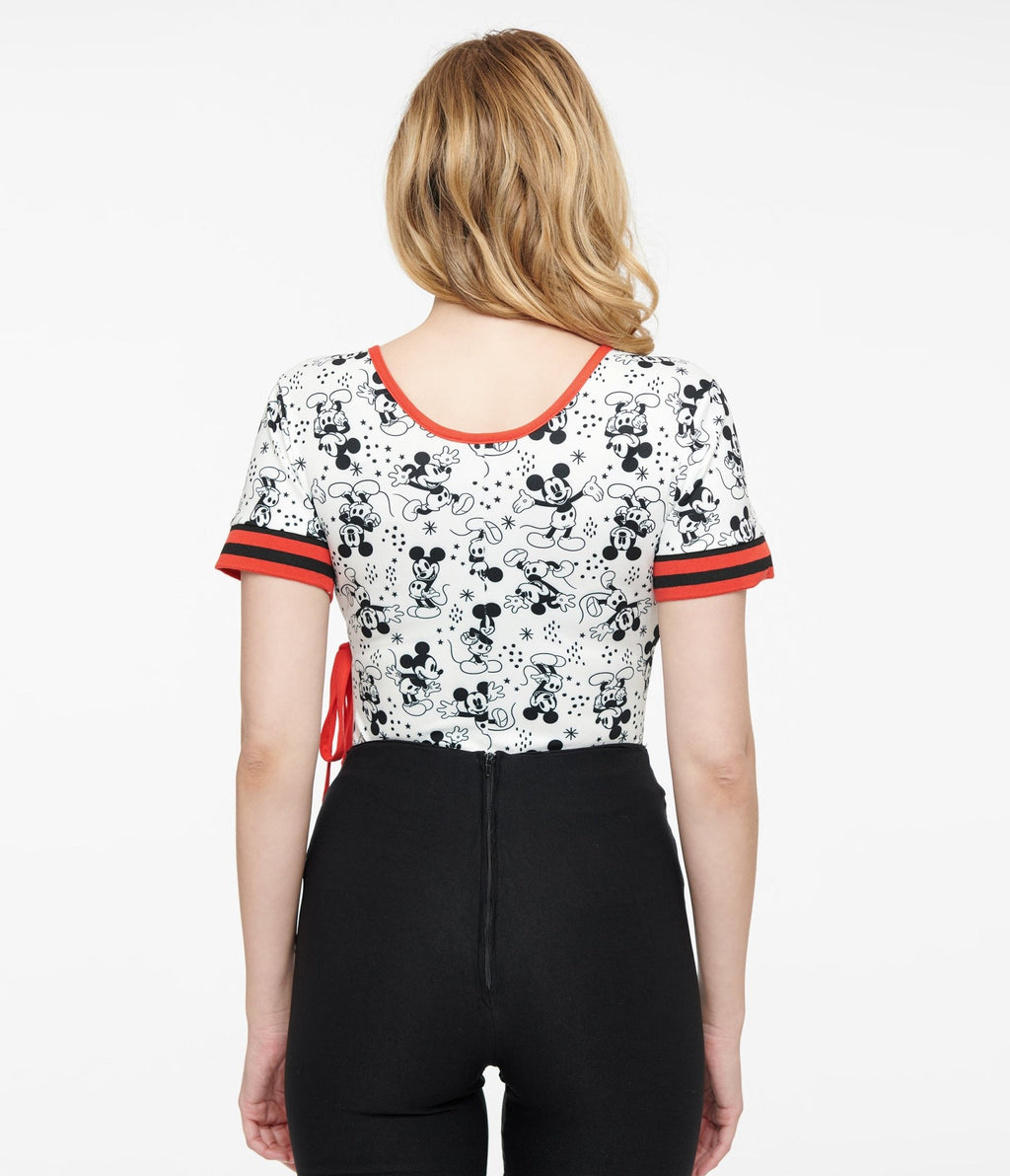 Disney Mickey & Friends Collection by Unique Vintage Mickey Mouse Surplice Bodysuit - Unique Vintage  Womens, TOPS, BODYSUITS