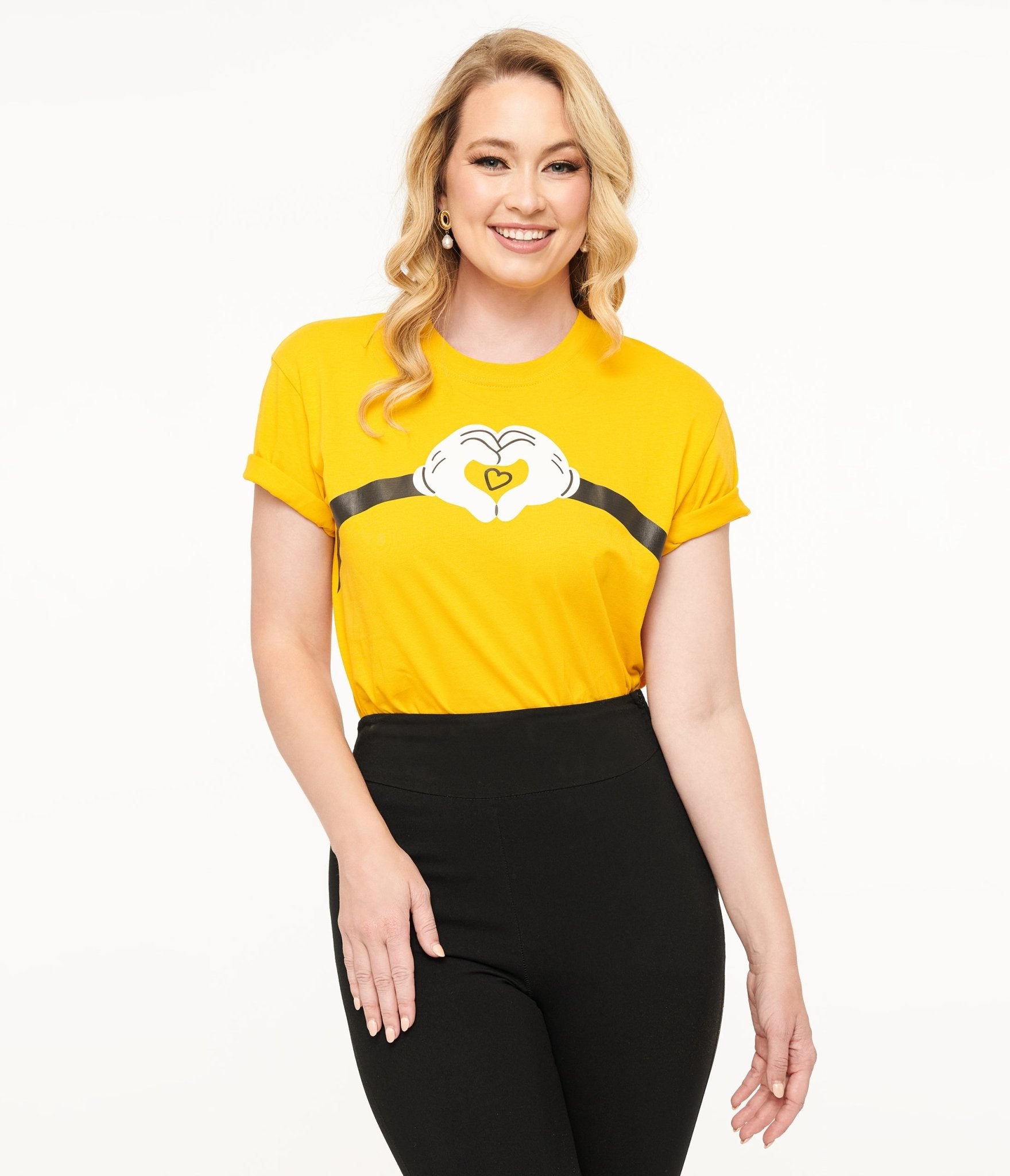 Disney Mickey & Friends Collection by Unique Vintage Mickey Mouse Heart Graphic Tee - Unique Vintage - Womens, GRAPHIC TEES