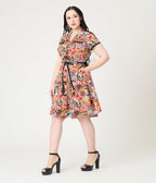 Disney Pixar Cars Collection by Smak Parlour Cars Patches Cotton Fit & Flare Dress - Unique Vintage - Womens, DRESSES, FIT AND FLARE