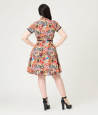 Disney Pixar Cars Collection by Smak Parlour Cars Patches Cotton Fit & Flare Dress - Unique Vintage - Womens, DRESSES, FIT AND FLARE