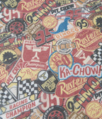 Disney Pixar Cars Collection by Unique Vintage Cars Patches Hair Scarf - Unique Vintage - Womens, ACCESSORIES, HAIR