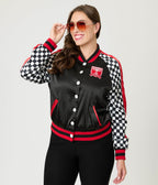 Disney Pixar Cars Collection by Unique Vintage Lightning McQueen Champion Satin Bomber Jacket - Unique Vintage - Womens, TOPS, OUTERWEAR