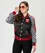 Disney Pixar Cars Collection by Unique Vintage Lightning McQueen Champion Satin Bomber Jacket