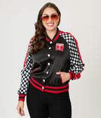 Disney Pixar Cars Collection by Unique Vintage Lightning McQueen Champion Satin Bomber Jacket - Unique Vintage - Womens, TOPS, OUTERWEAR