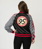 Disney Pixar Cars Collection by Unique Vintage Lightning McQueen Champion Satin Bomber Jacket - Unique Vintage - Womens, TOPS, OUTERWEAR