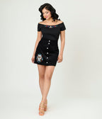 Disney Pixar Coco Collection by Unique Vintage Embroidered Hector Skull Sweater - Unique Vintage - Womens, TOPS, SWEATERS