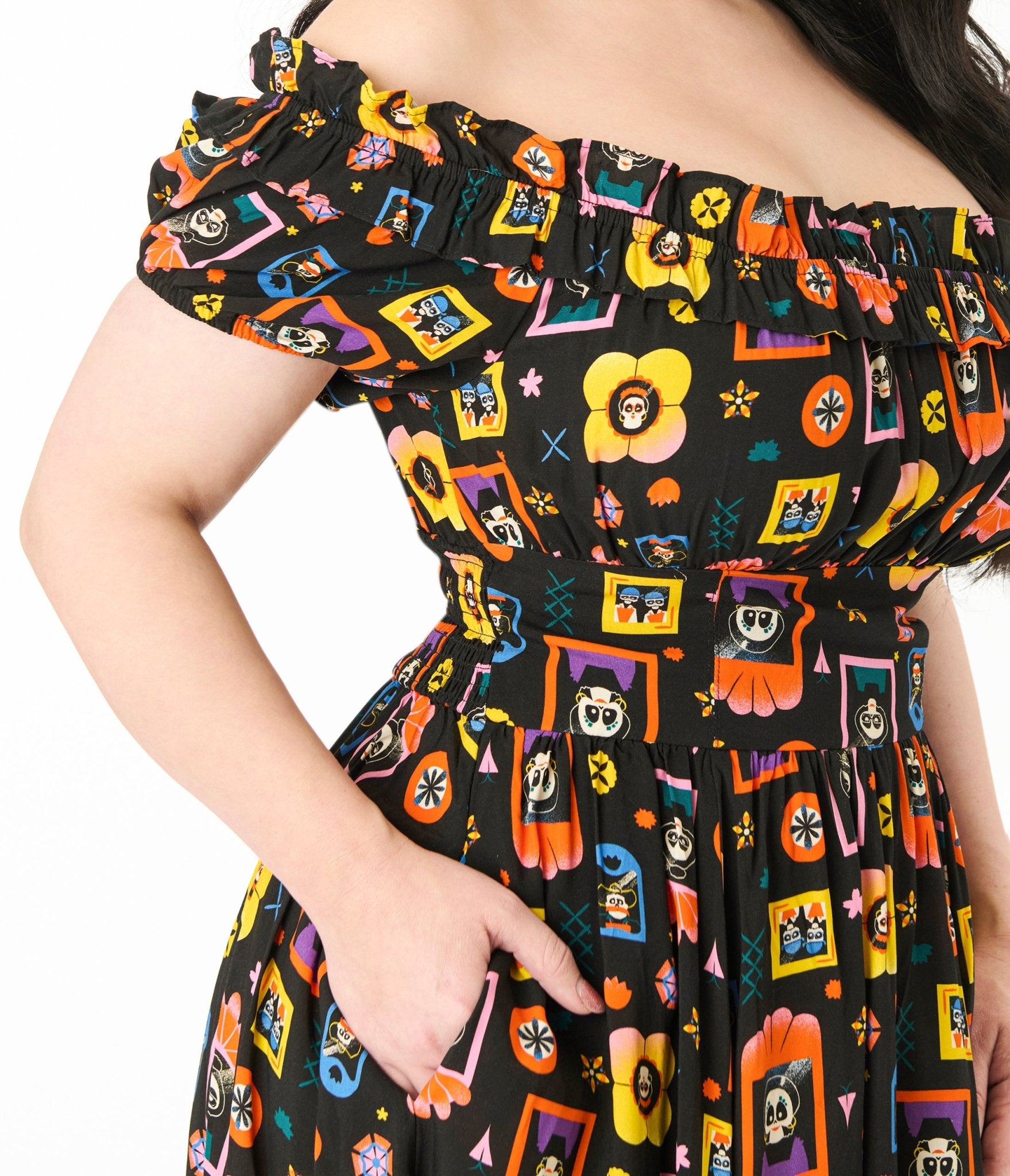 Disney Pixar Coco Collection by Unique Vintage Plus Size Black Day of, image size:1759x2048