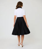 Disney Pride Collection by Unique Vintage Black & Mickey Heart Pocket Sally Swing Skirt - Unique Vintage - Womens, BOTTOMS, SKIRTS