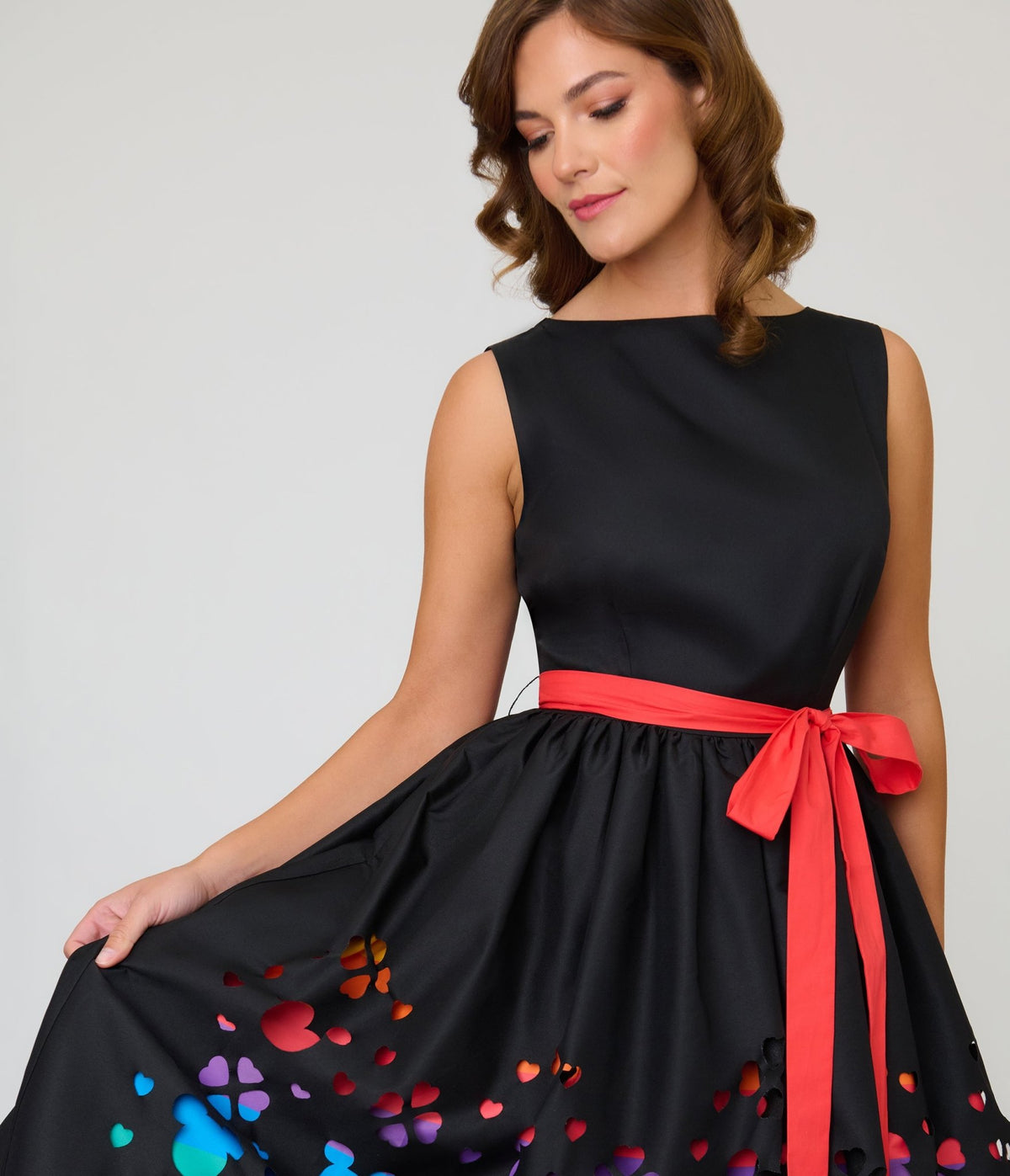 black and rainbow dress Disney Pride Collection by Unique Vintage & Stripe Mickey Cutout Swing XL/14-16 Size:Choose your size adding subtle shimmer to nav-565 24 & just getting