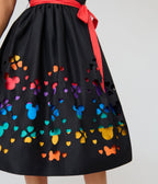 Disney Pride Collection by Unique Vintage Black & Rainbow Stripe Mickey Cutout Swing Dress - Unique Vintage - Womens, DRESSES, SWING