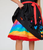Disney Pride Collection by Unique Vintage Black & Rainbow Stripe Mickey Cutout Swing Dress - Unique Vintage - Womens, DRESSES, SWING