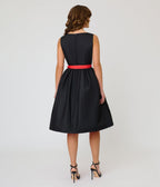 Disney Pride Collection by Unique Vintage Black & Rainbow Stripe Mickey Cutout Swing Dress - Unique Vintage - Womens, DRESSES, SWING