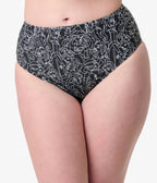 Disney Princess Collection by Unique Vintage Black & White Princess Print Swim Bottoms - Unique Vintage - Women, SWIM, BOTTOM