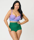 Disney Princess Collection by Unique Vintage Green Ariel Shell Monroe Swim Bottom - Unique Vintage - Womens, SWIM, BOTTOM