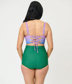 Disney Princess Collection by Unique Vintage Green Ariel Shell Monroe Swim Bottom - Unique Vintage - Womens, SWIM, BOTTOM