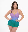 Disney Princess Collection by Unique Vintage Ombre Skirted One Piece Ariel Swimsuit