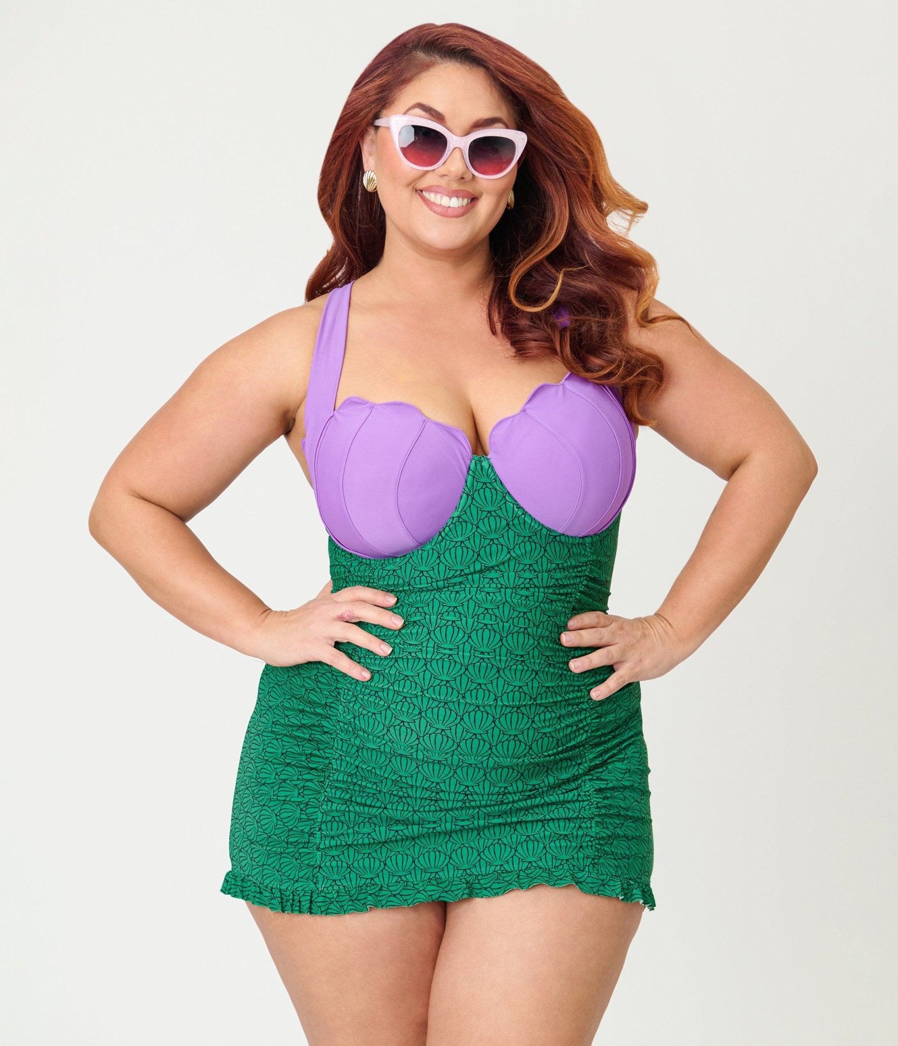 swim dress plus size Miraclesuit Aurora | Black Ultimate Performance and Fit Lycra Xtra Life performance Plus Size - Yellow Floral