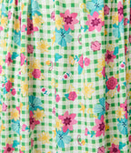 Disney Princess Collection by Unique Vintage Plus Size Green Gingham Tiered Midi Skirt - Unique Vintage - Womens, BOTTOMS, SKIRTS