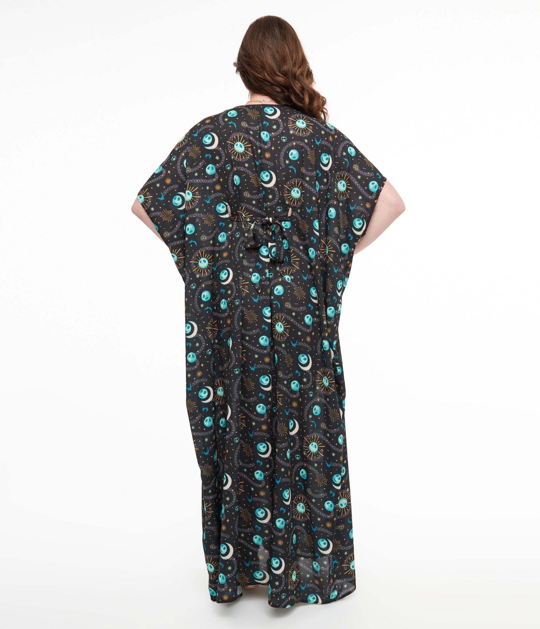 Disney The Nightmare Before Christmas by Unique Vintage Black Celestial Nightmare Before Christmas Caftan Dress - CAFTAN