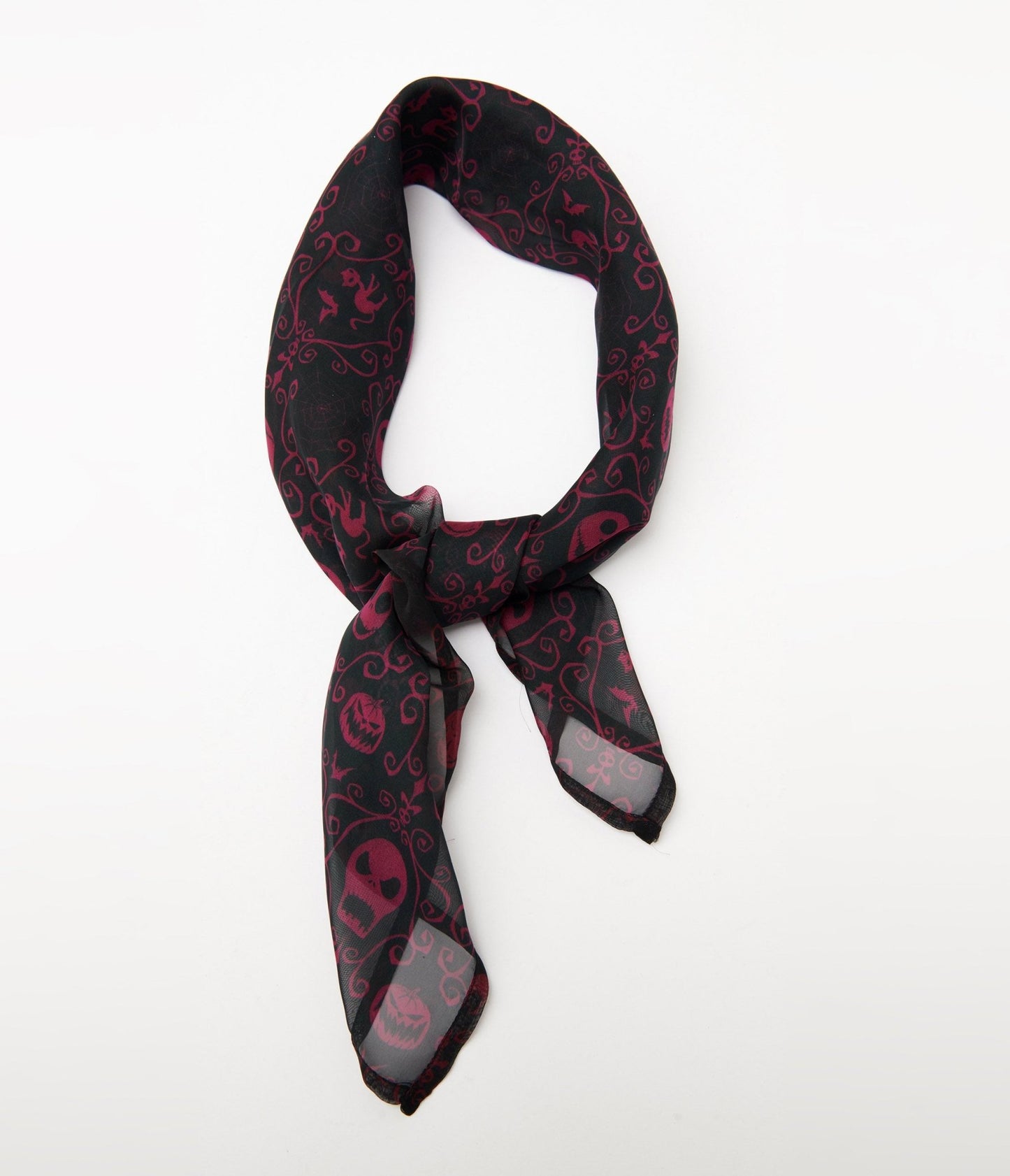 Disney Nightmare Before Christmas by Unique Vintage Eggplant Jack Skellington Hair Scarf - Unique Vintage - Womens, HAIR