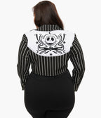 Disney The Nightmare Before Christmas by Unique Vintage Plus Size Black & White Stripe Jack Skellington Jacket -  OUTERWEAR