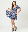 Disney Villains Collection by Unique Vintage Villain Print Flare Dress