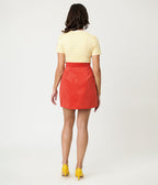 Disney Winnie the Pooh Collection by Smak Parlour Red Embroidered Pocket Mini Skirt - Unique Vintage - Womens, BOTTOMS, SKIRTS