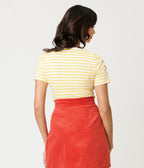 Disney Winnie the Pooh Collection by Unique Vintage Yellow Stripe Back to Basics Top - Unique Vintage - Womens, TOPS, KNIT TOPS