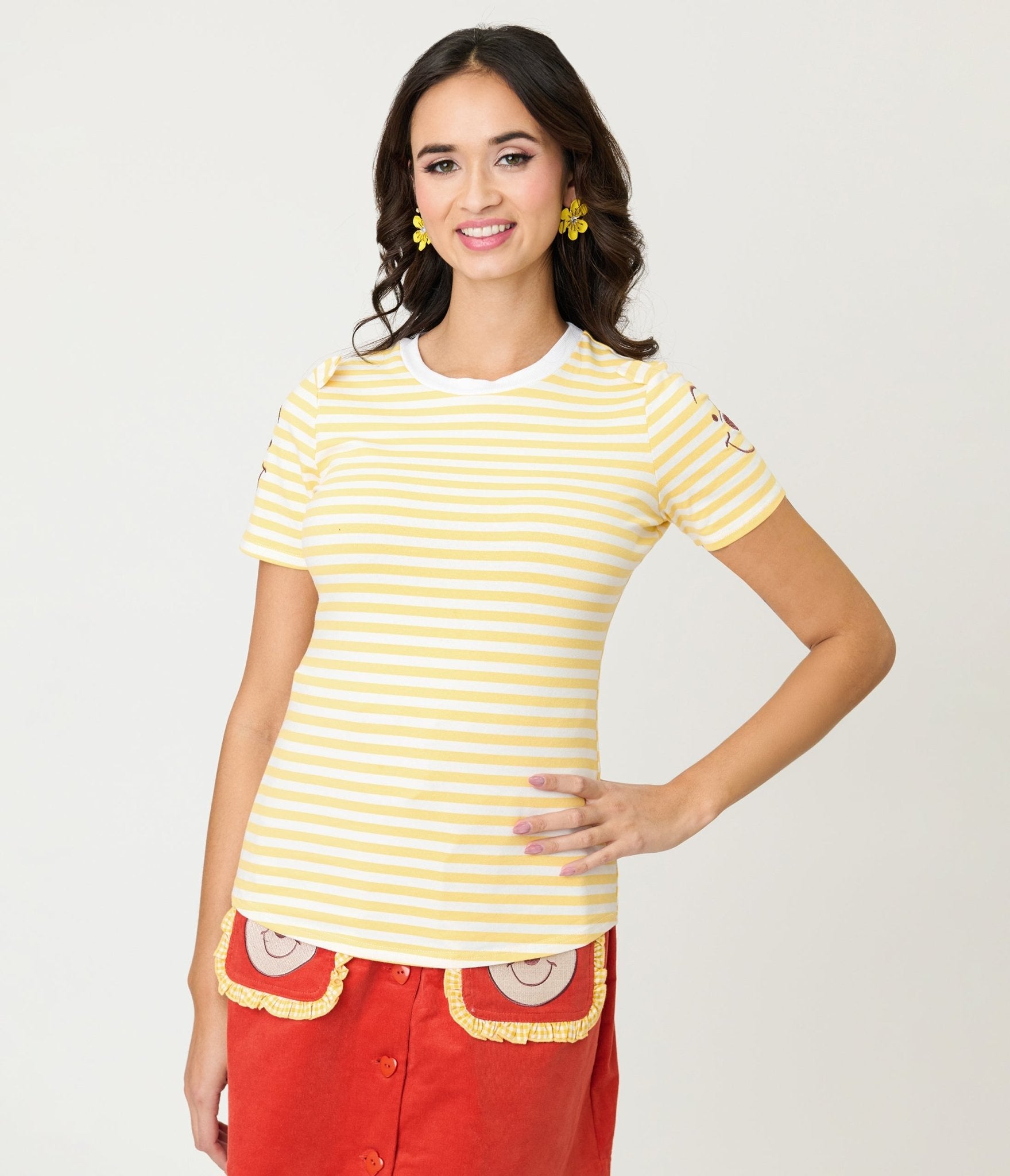 Disney Winnie the Pooh Collection by Unique Vintage Yellow Stripe Back to Basics Top - Unique Vintage - Womens, TOPS, KNIT TOPS