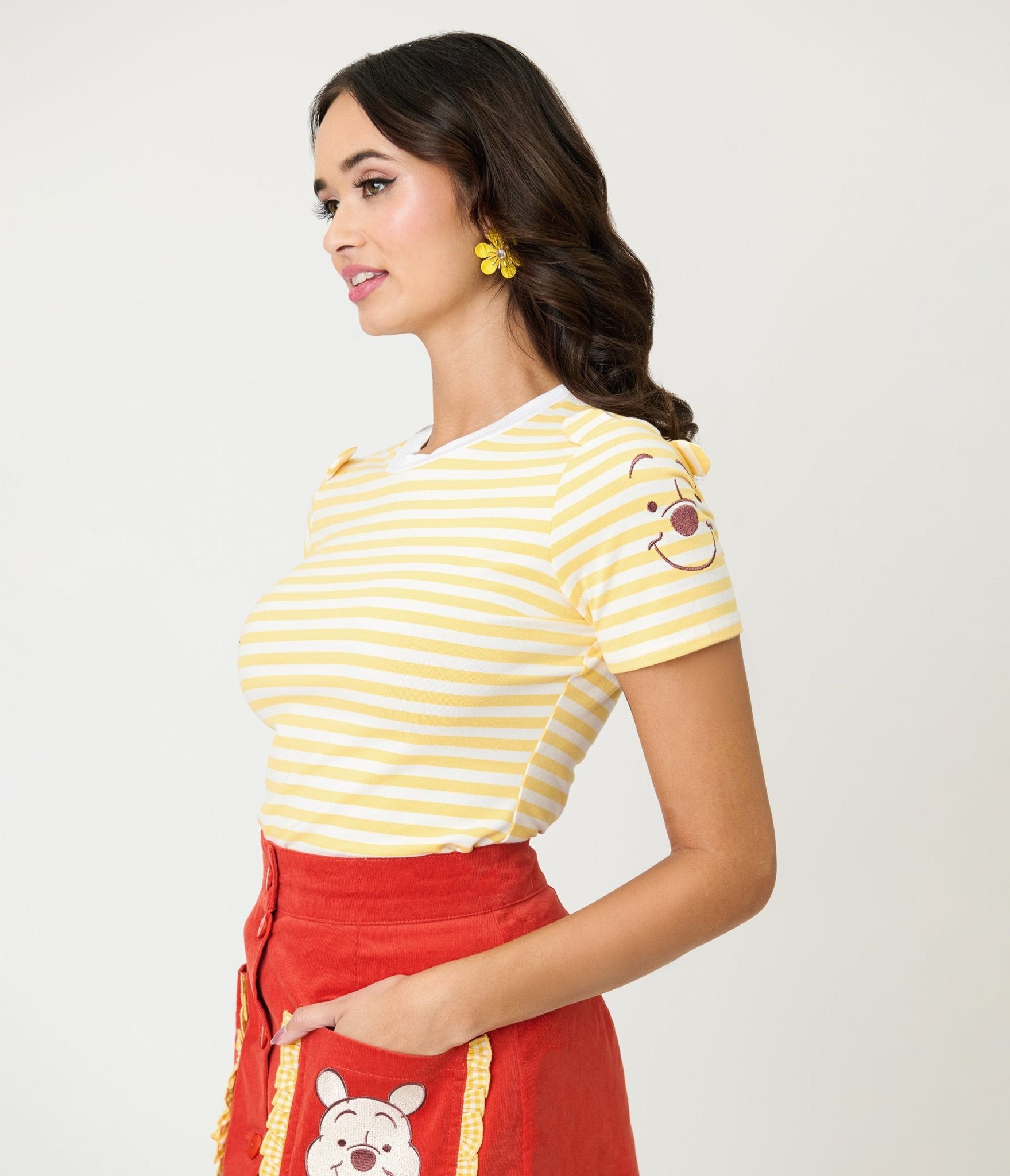 Disney Winnie the Pooh Collection by Unique Vintage Yellow Stripe Back to Basics Top - Unique Vintage - Womens, TOPS, KNIT TOPS
