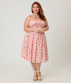 Disney Winnie the Pooh x Unique Vintage Plus Size Pooh Farm Cotton Swing Dress - Unique Vintage - Womens, DRESSES, SWING