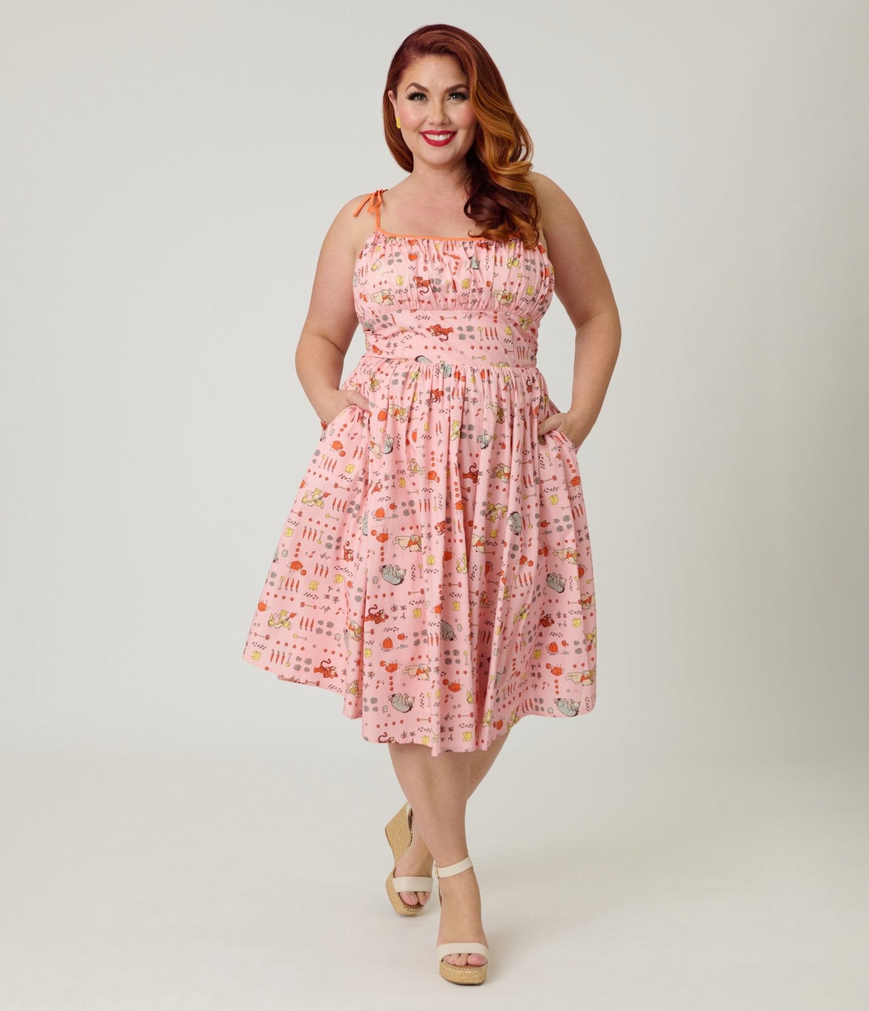 Disney Winnie the Pooh x Unique Vintage Plus Size Pooh Farm Cotton Swi