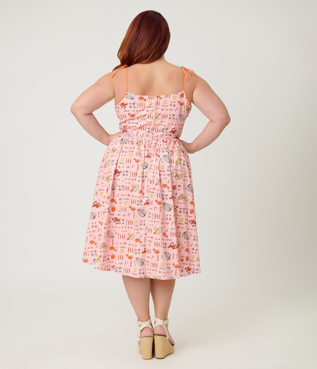 Disney Winnie the Pooh x Unique Vintage Plus Size Pooh Farm Cotton Swing Dress - Unique Vintage - Womens, DRESSES, SWING