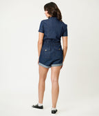 Disney Winnie the Pooh x Unique Vintage Tigger Denim Romper - Unique Vintage - Womens, BOTTOMS, ROMPERS AND JUMPSUITS
