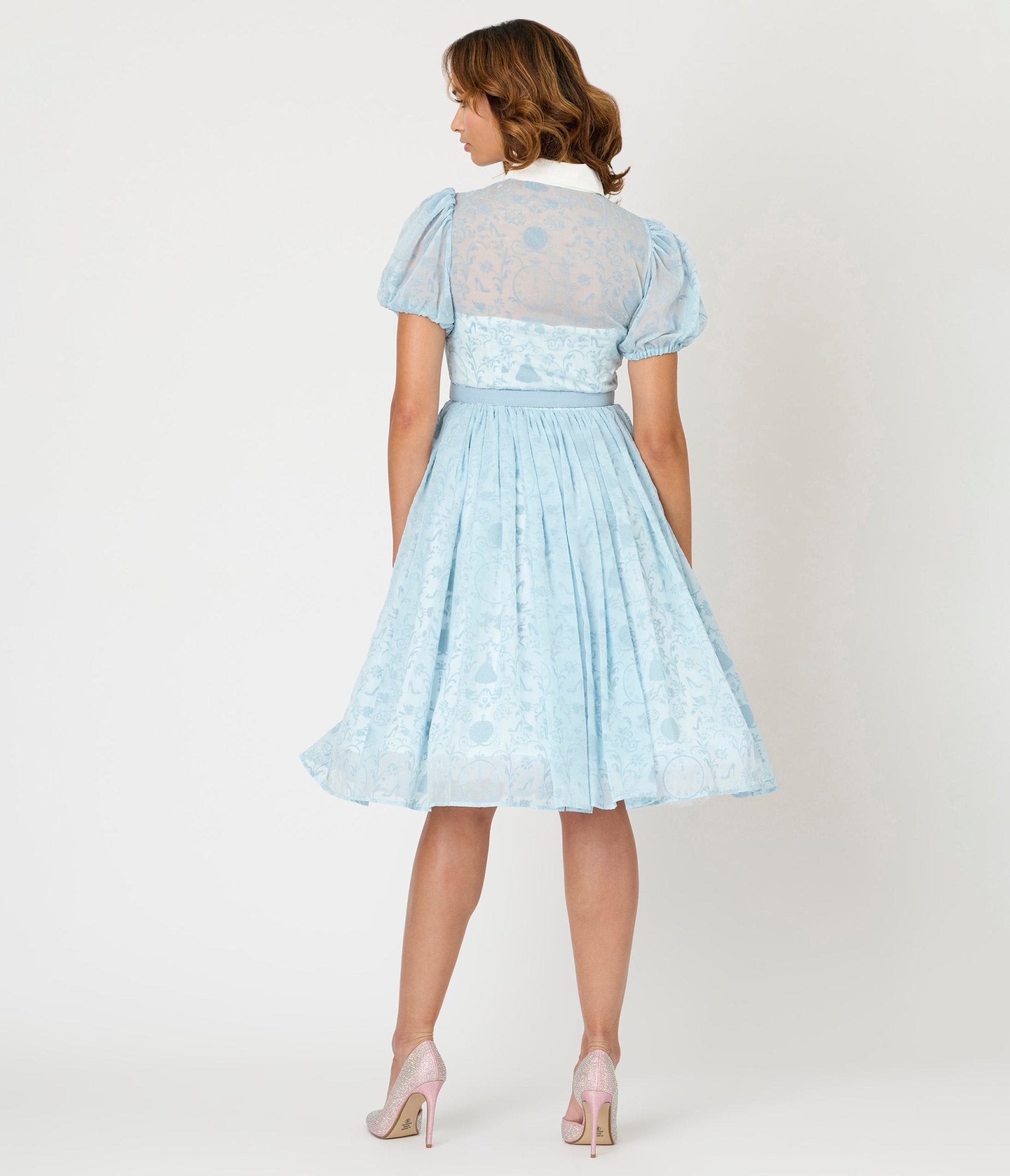 Disney Cinderella Collection by Unique Vintage The Clock Strikes Midnight Blue Swing Dress - Unique Vintage - Womens, DRESSES