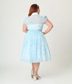 Disney's Cinderella Collection by Unique Vintage Plus Clock Strikes Midnight Blue Swing Dress - Unique Vintage - Womens DRESS